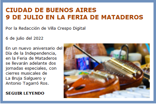 9 DE JULIO FERIA DE MATADEROS